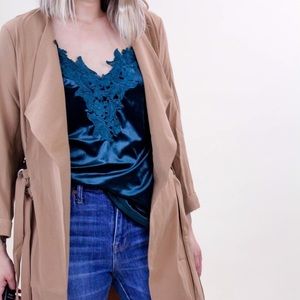 Camel duster jacket